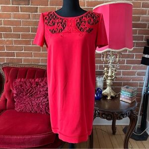 The Kooples red dress with lace